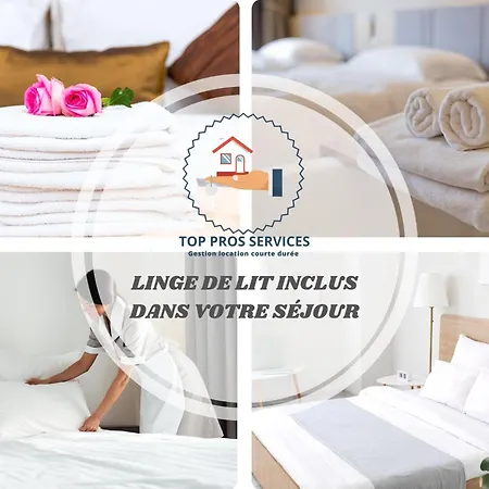 公寓 Le White - Clim Parking Wifi 5min Neuf 6max -top Pros Servicesconciergerie 拉格朗德默特